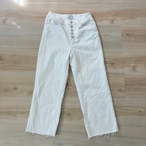 Judy Blue Wide Leg Crop White Jeans